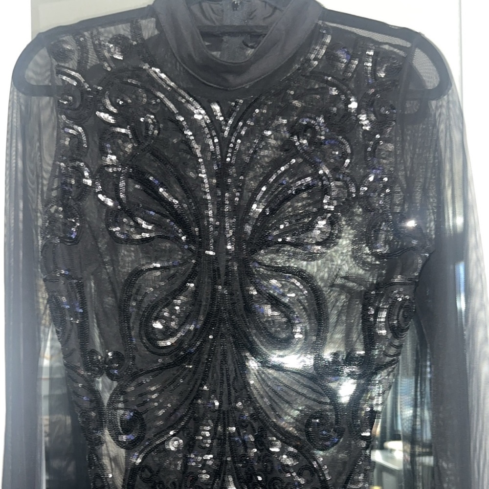 Black beaded body suit!